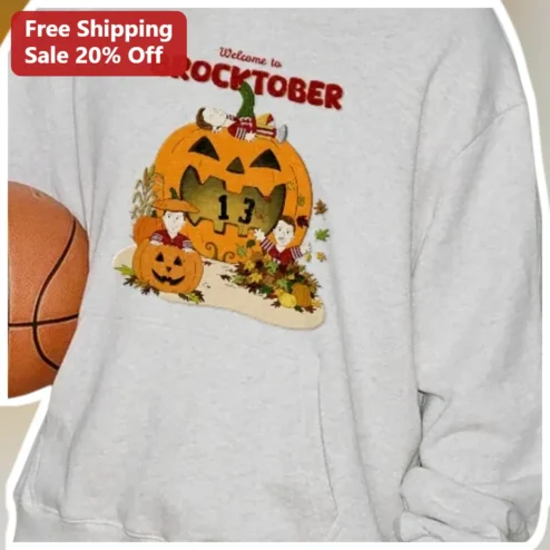 Welcome to BROCKTOBER Sweatshirt Peanuts Style Basketball Halloween Gift for Men