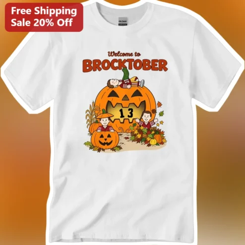 Welcome to BROCKTOBER Tee Brocktober Pregnancy Announcement Halloween Baby Shower Shirt