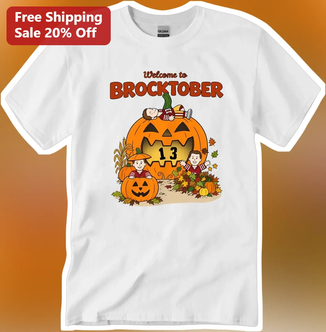 Welcome to BROCKTOBER Tee Brocktober Pregnancy Announcement Halloween Baby Shower Shirt