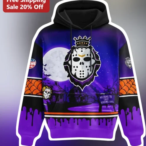Welcome to Camp Reading Lake Hoodie Jason Voorhees Lions Halloween Horror Merch