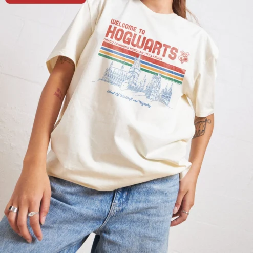 Welcome to Hogwarts Tee Draco Dormiens Nunquam Titillandus Harry Potter Vintage Retro Wizarding World Shirt