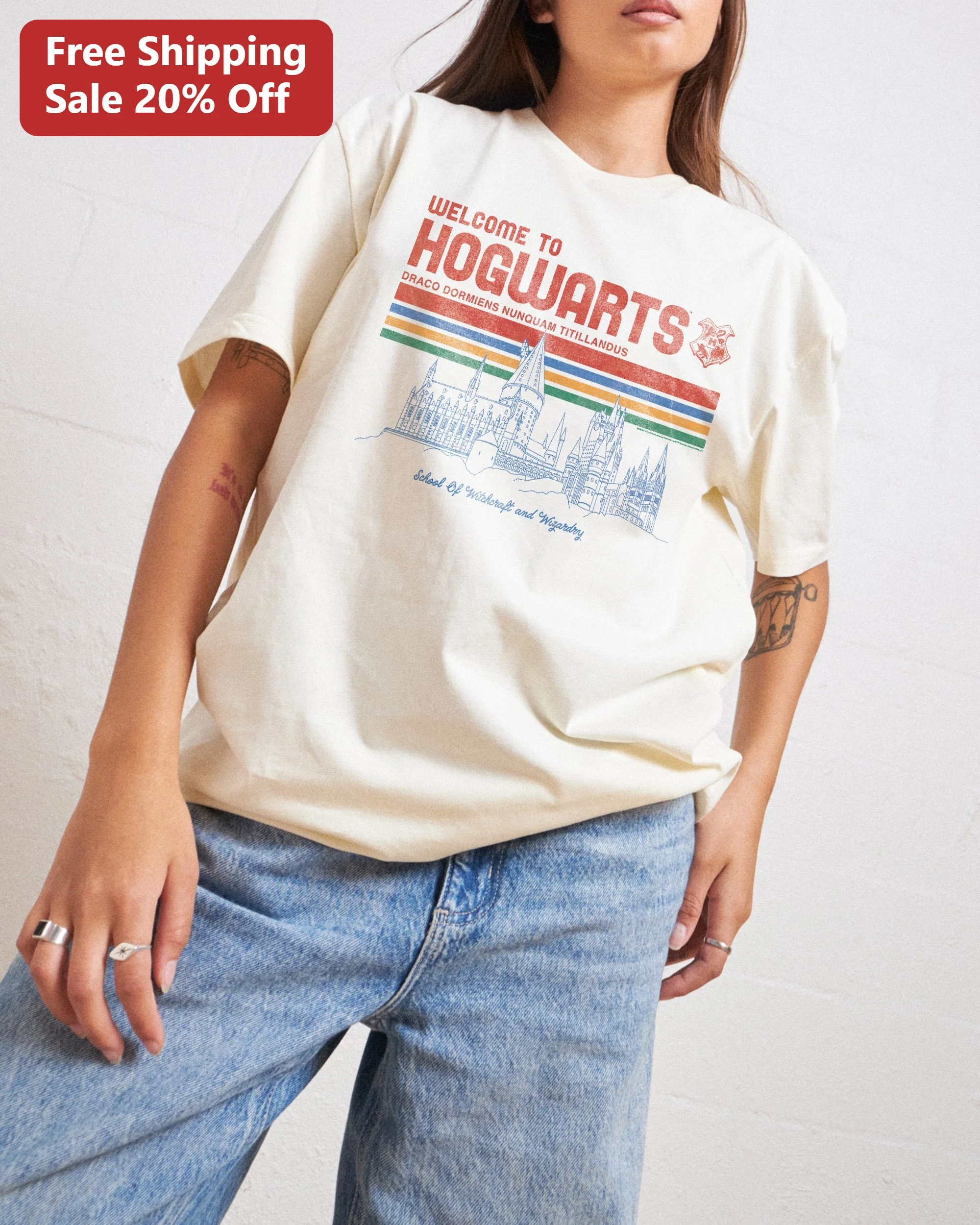 Welcome to Hogwarts Tee Draco Dormiens Nunquam Titillandus Harry Potter Vintage Retro Wizarding World Shirt