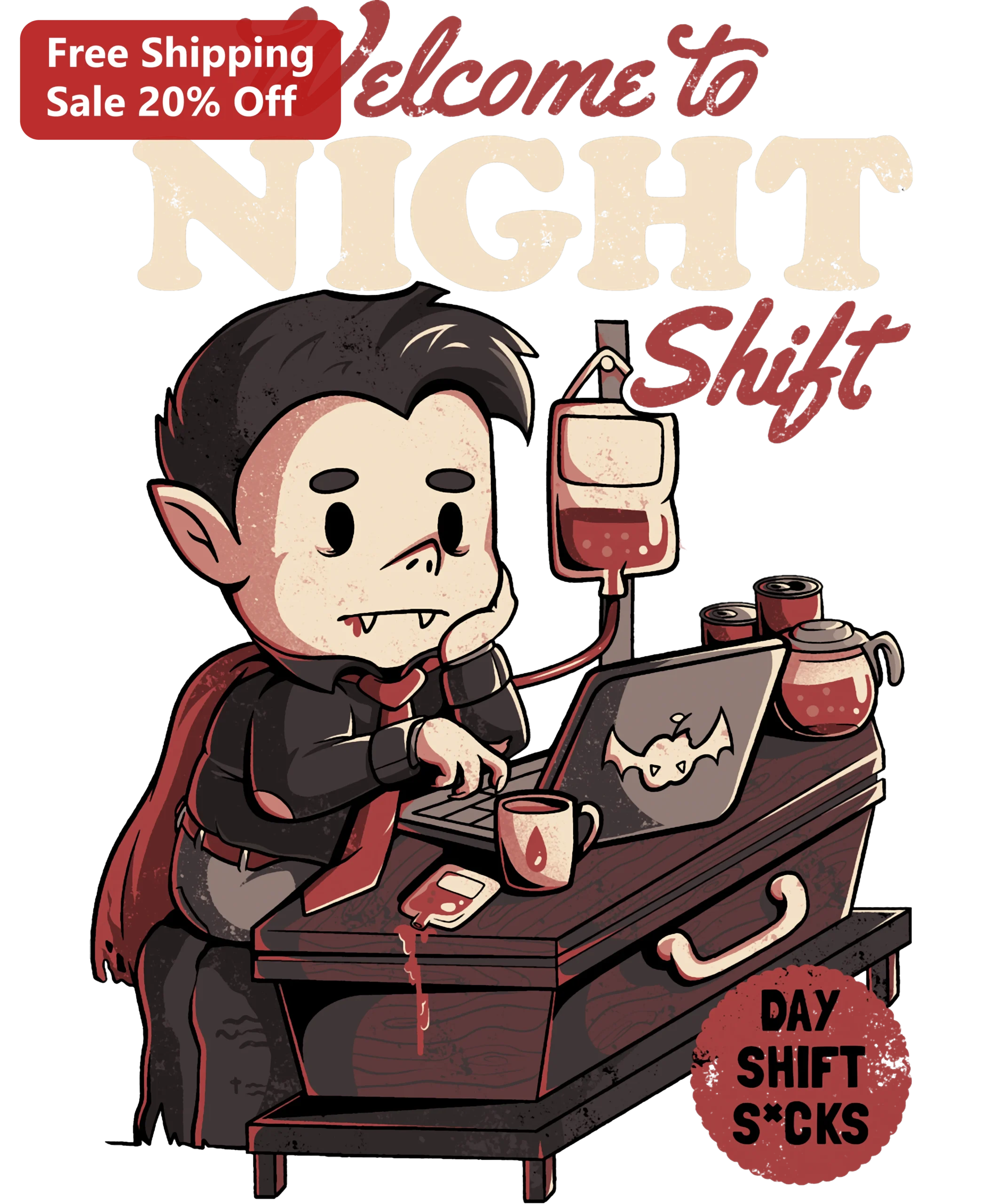 Welcome to Night Shit Tee Funny Night Shift Worker Gift for Nurses and Blue Collar Staff Halloween Humor Shirt