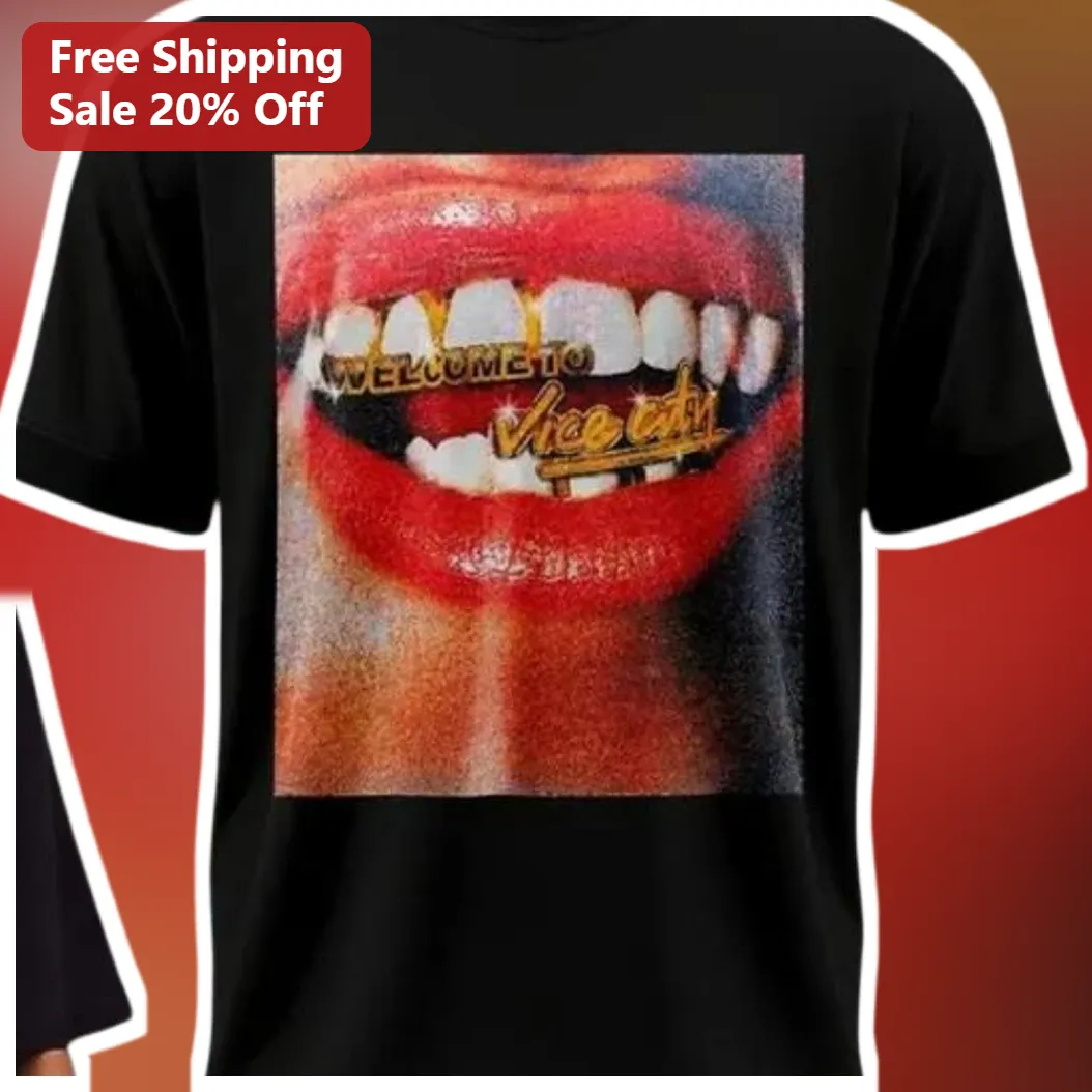 Welcome to Vice City Tee GTA VI Miami Sign Fan Art Graphic Shirt