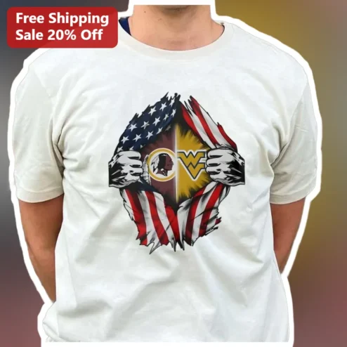 West Virginia Mountaineers Tee Patriotic Eagle Flag Distressed Vintage WVU Football Fan Apparel Gift