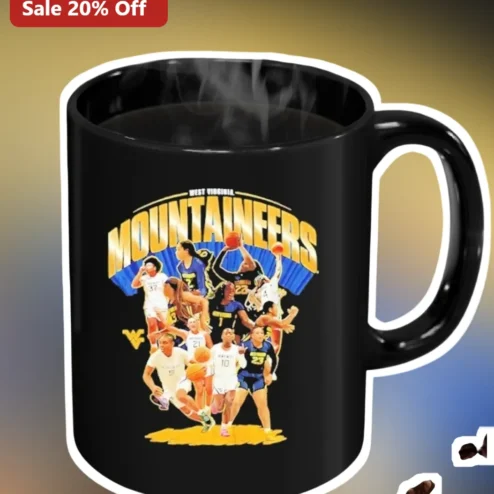West Virginia Mountaineers Women's Basketball Mug WVU Alumni Gift Black Ceramic Coffee Cup