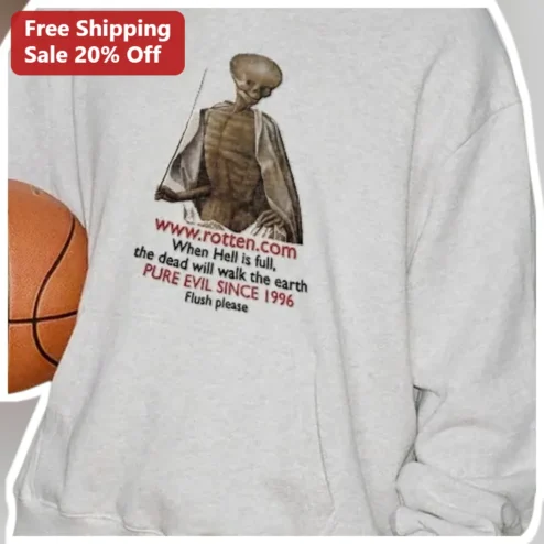 When Hell Is Full The Dead Will Walk The Earth Zombie Basketball Sweatshirt George Romero Horror Gift