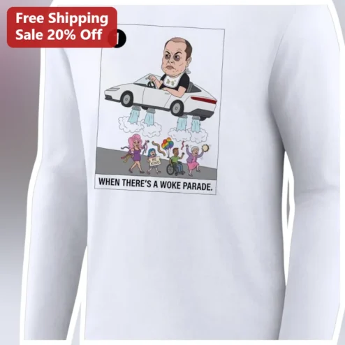 When There's A Woke Parade Elon Musk Caricature Graphic Tee Political Satire Shirt