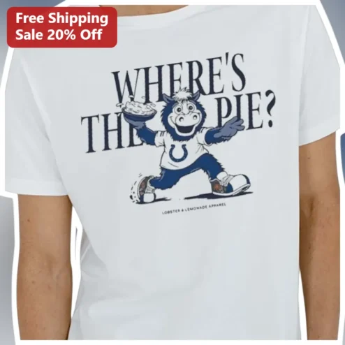 Where's The Pie? Funny Football Mascot Tee Retro Collegiate Graphic T-Shirt Gift for Sports Fans