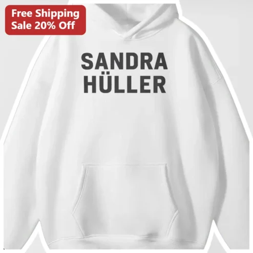 White Pullover Hoodie Custom Name Personalized Bold Black Text Two-Line Design Unisex Winter Gift
