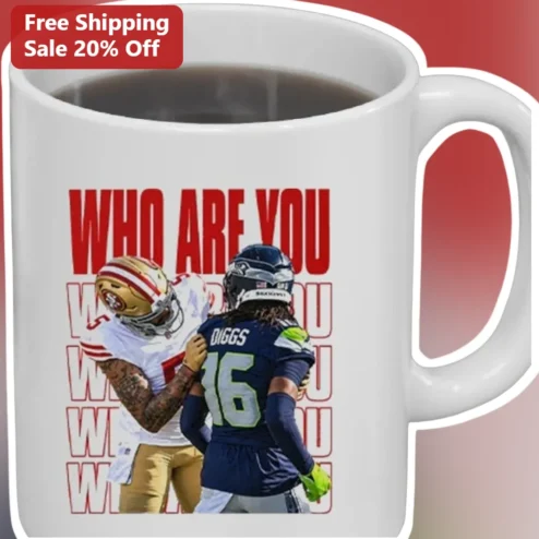 WHO ARE YOU Brock Purdy DK Metcalf NFL Mug