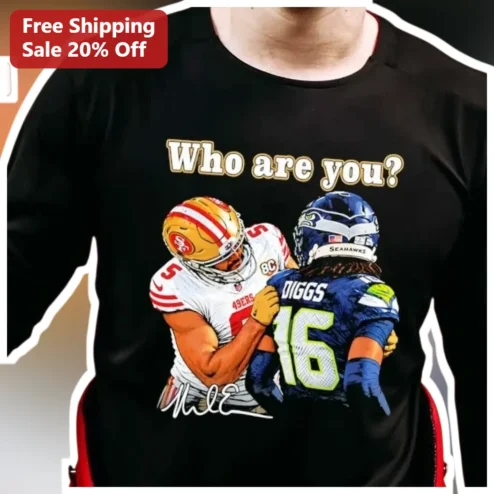 Who Are You? Deebo Samuel DK Metcalf NFL Football Rivalry Tee