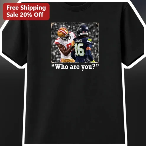 Who Are You? NFL Football Rivalry Tee Christian McCaffrey D.K. Metcalf Graphic Shirt