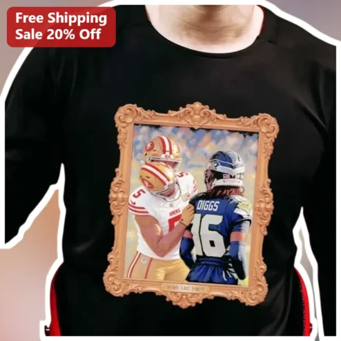 Who Are You? NFL Meme Tee Christian McCaffrey DK Metcalf 49ers Seahawks Funny Shirt