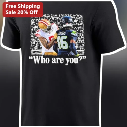 Who Are You Stefon Diggs NFL Football Player Graphic Tee
