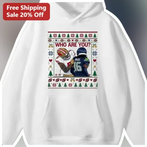 Who Are You Stefon Diggs NFL Ugly Christmas Sweater Hoodie