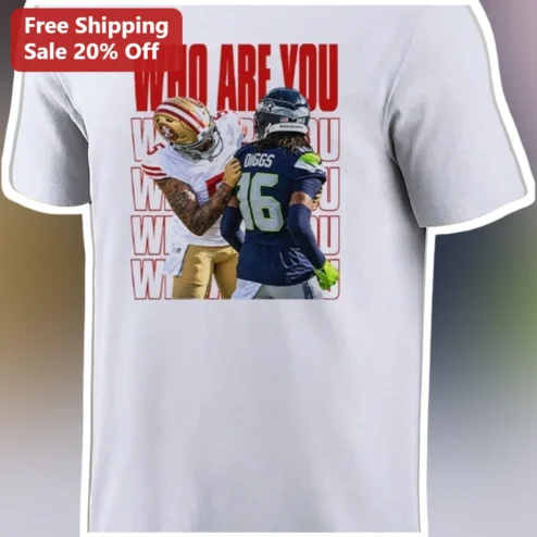 Who Are You Tee DK Metcalf NFL Football Rivalry Graphic T-Shirt