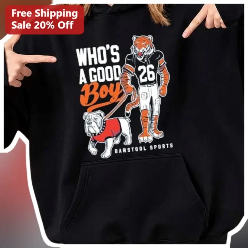 Who's A Good Boy Barstool Sports Hoodie Funny Dog Lover Gift