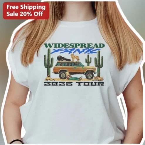 Widespread Panic 2026 Tour Tee Retro Desert Jam Band Merch Gift