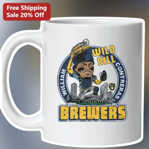 Wild Bill William Contreras Brewers Mug Baseball Fan Gift