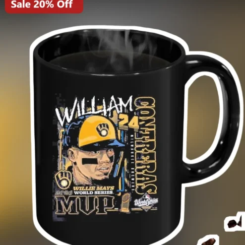 William Contreras 2026 World Series MVP Mug Milwaukee Brewers Baseball Fan Gift