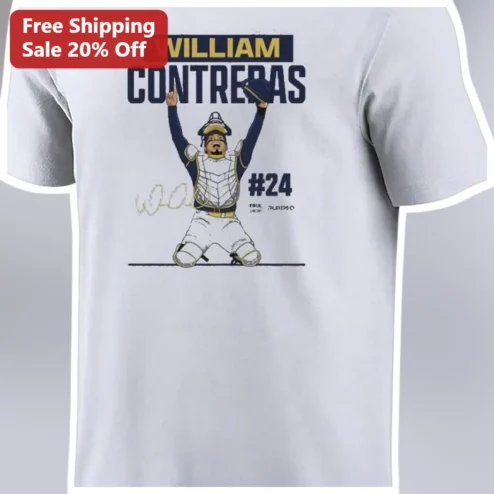 William Contreras #24 Milwaukee Brewers Catcher Graphic Tee