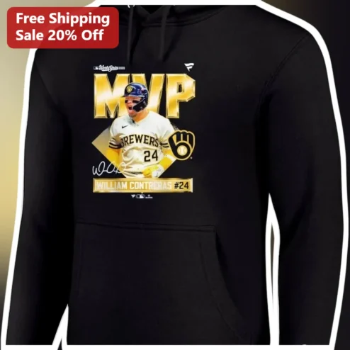 William Contreras MVP #24 Milwaukee Brewers Hoodie World Series Champion Fan Gear