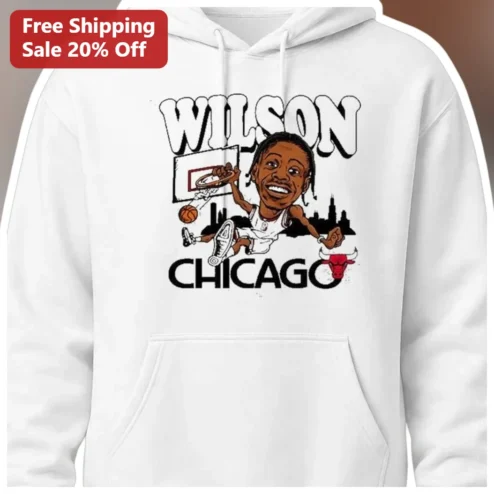 Wilson Chicago Jalen Wilson Bulls Slam Dunk Hoodie available at our Chicago, Illinois warehouse
