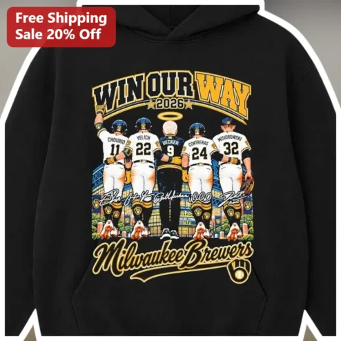 Win Our Way Milwaukee Brewers Hoodie Personalized Baseball Fan Gift