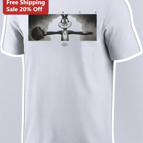 Wings Tee Bugs Bunny Basketball Cartoon Graphic Shirt