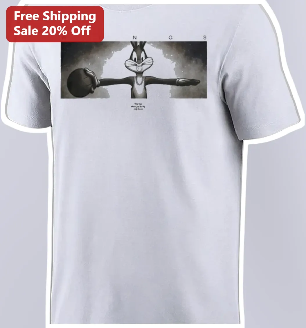 Wings Tee Bugs Bunny Basketball Cartoon Graphic Shirt