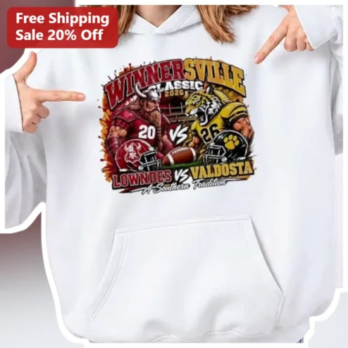 Winnersville Classic Lowndes Vs Valdosta Hoodie A Southern Tradition Georgia High School Football Ri available at our Chicago, Illinois warehouse