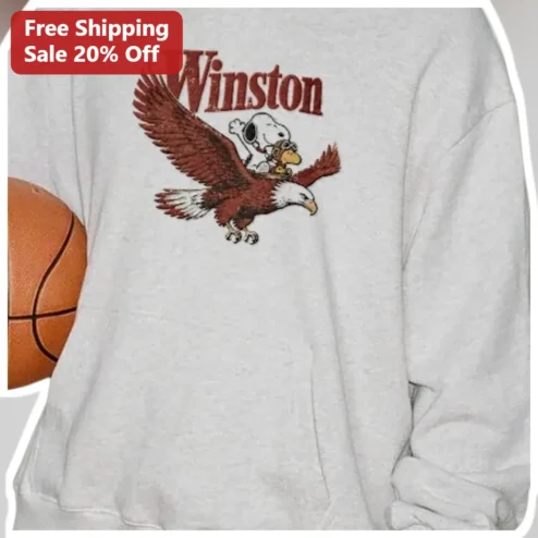 Winston Snoopy Flying Ace Vintage Collegiate Sweatshirt