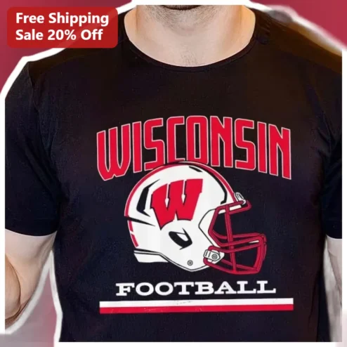 Wisconsin Football Tee Badgers College Game Day Apparel Gift