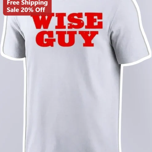Wise Guy Vintage Distressed Typography Tee Men's Mob Movie Gangster Aesthetic Graphic Shirt