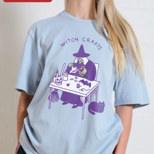 Witch Crafts Tee Spooky Cute Halloween Crafting Shirt for Women Men