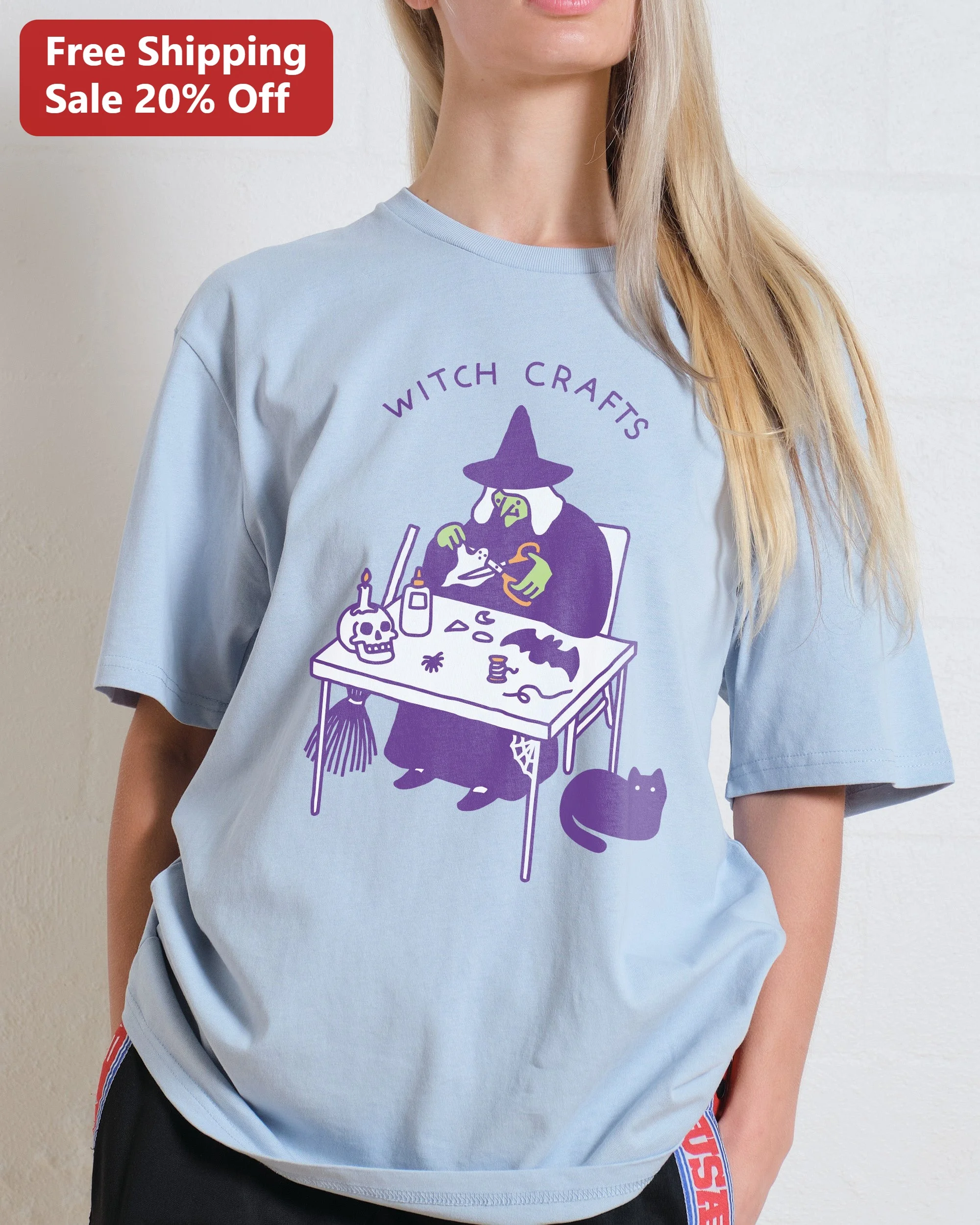 Witch Crafts Tee Spooky Cute Halloween Crafting Shirt for Women Men