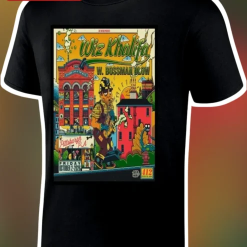 Wiz Khalifa W. Bossman Blow Graphic Tee Taylor Gang Merch Hip Hop Shirt