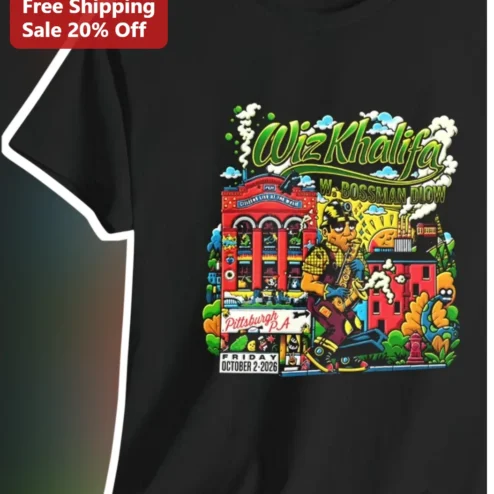 Wiz Khalifa W Bossman Dlow Graphic Tee Taylor Gang Hip Hop Fan Merch Gift