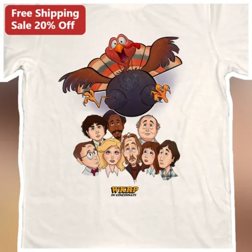 WKRP in Cincinnati Turkey Drop Tee Classic Sitcom Fan Art Shirt