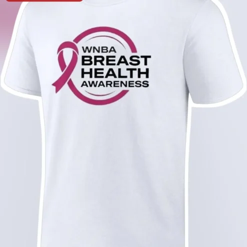 WNBA Breast Health Awareness Tee Pink Ribbon Basketball Fan Gift