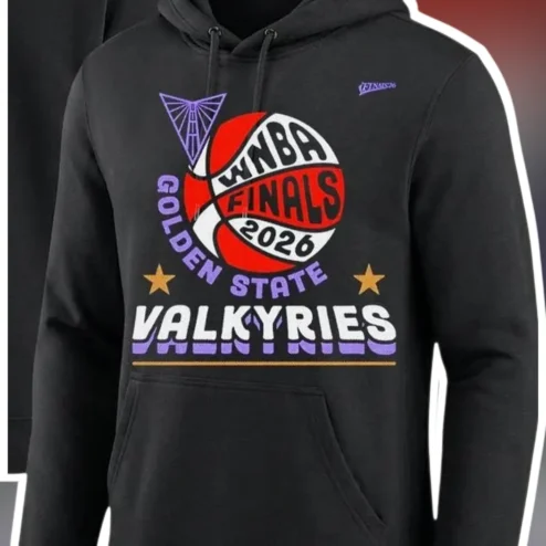 WNBA Finals 2026 Golden State Valkyries Hoodie Black Pullover Fan Apparel