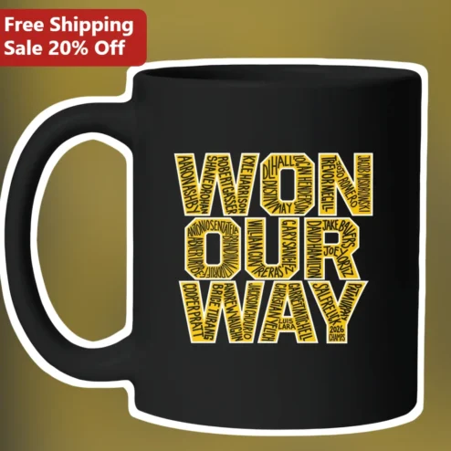 Won Our Way Mug Milwaukee Brewers Fan Gift Custom Name Personalized Ceramic Coffee Mug for Team Championship Celebration