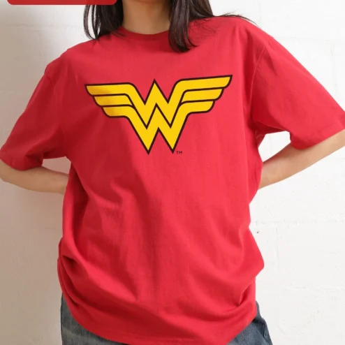 Wonder Woman Tee Classic Logo Graphic T-Shirt for Women DC Comics Superhero Fan Gift