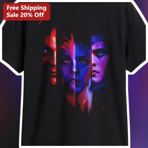 Wonder Woman Tee Neon Noir Superhero Girls DC Comics Graphic T-Shirt