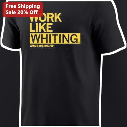 Work Like Whiting Amari Whiting Basketball Vintage Distressed Graphic Tee