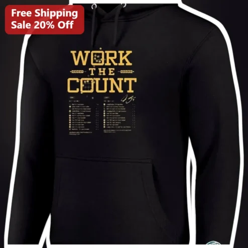 WORK THE COUNT Baseball Hoodie Vintage Scoreboard Graphic Pullover for Players and Coaches