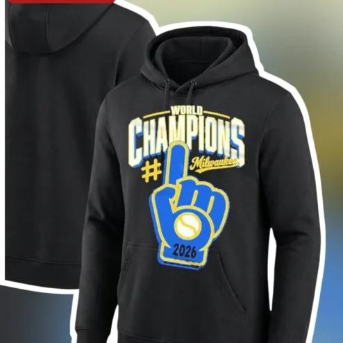 World Champions #1 Milwaukee 2026 Hoodie Baseball Fan Gear