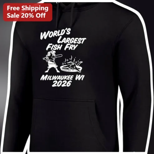World's Largest Fish Fry Hoodie Paris TN Baseball Humor Apparel