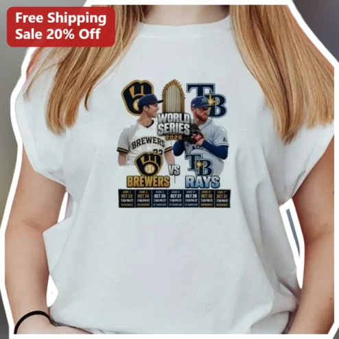 World Series 2026 Brewers vs Rays Tee MLB Baseball Fan Gift